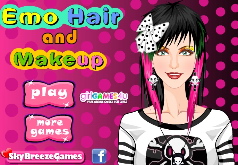 Игра Эмо прическа и макияж