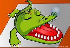 игра крокодил с зубами