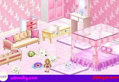 Игра Украшение розовой комнаты Флоры