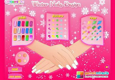 игры зимний дизайн ногтей
