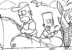Игра Барт и Гомер на рыбалке