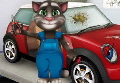 Игры Кот Том ремонтирует машину