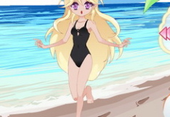 игра аниме одевалка на пляже