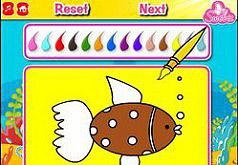 Игра Раскраска золотая рыбка