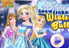 Игры Одеваем принцесс Диснея на зимний бал