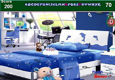 Игры Детей Синей спальне Скрытая алфавитами