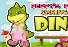 Игра Пеппи заботится о питомце динозавре