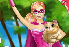Игры Супер Барби спасает кота