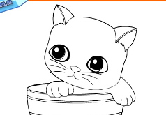 Игры Открытка милого котенка