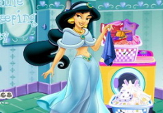 Игры Принцесса Жасмин стирает одежду