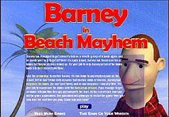 Игра Барни и коробки на пляже