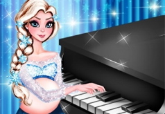 Игра Холодное сердце Беременная Эльза играет на пианино