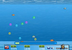 Игры Разноцветные пузыри в воде