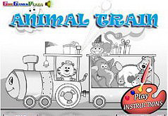 Игра Поезд с животными  