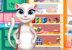 Игры Говорящий кот Беременная Анжела и холодильник