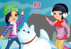 игры для девочек одевалки мама и дочка зима
