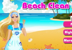Игры Летняя уборка на пляже Барби
