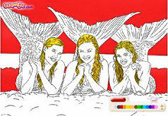 Раскраски игры для девочек H2o Русалки