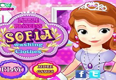 Игры Маленькая принцесса София стирает одежду
