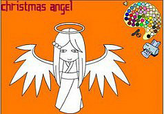 Игра Раскрась рождественского ангелочка