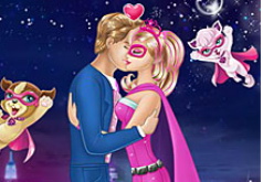 Игры Поцелуи супер Барби