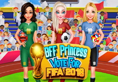 Игра Одевалка принцесс-болельщиц футбола 2018