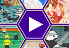 детская игра бадминтон